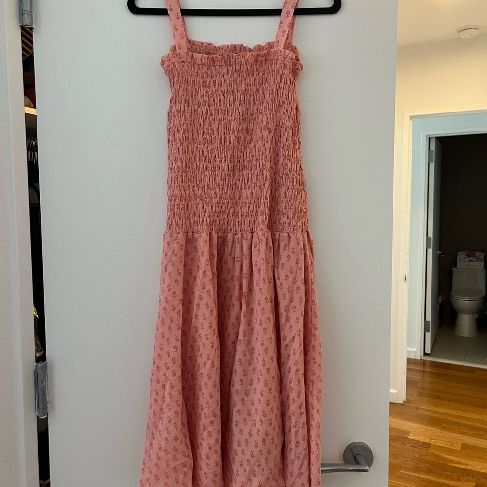 Hatch Evie Dress in Pink/Peach